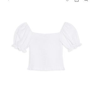 KatieJ Girls Marlee Smocked Puff Sleeve Top